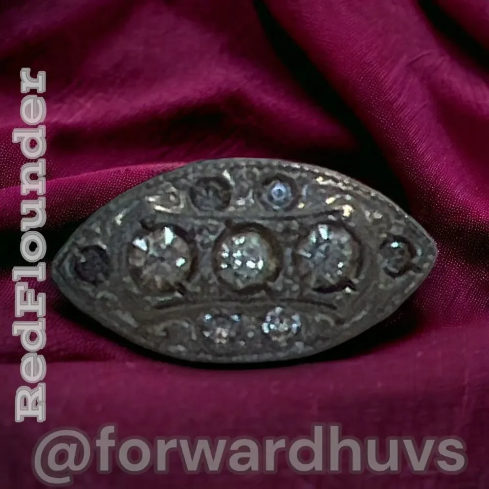 Bundle Sale 3 for $15 | Antique Silver Tone Brooch with Rhinestones